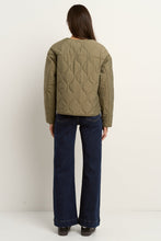 Load image into Gallery viewer, Stories Be Told Apex Collarless Puffer Jacket - Olive Hyde Boutique