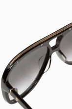 Load image into Gallery viewer, Valley Eyewear Bang - Gloss Black w. Gold Metal Trim/Black Gradient Lens Hyde Boutique