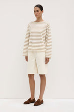 Load image into Gallery viewer, Assembly Label Bonne Long Sleeve Tee - White/Tan Hyde Boutique