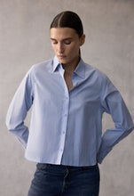 Load image into Gallery viewer, Jac + Jack Bryn Shirt - Aged Denim Stripe Hyde Boutique