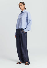 Load image into Gallery viewer, Jac + Jack Bryn Shirt - Aged Denim Stripe Hyde Boutique