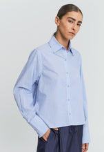 Load image into Gallery viewer, Jac + Jack Bryn Shirt - Aged Denim Stripe Hyde Boutique