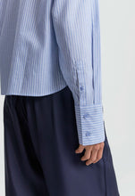 Load image into Gallery viewer, Jac + Jack Bryn Shirt - Aged Denim Stripe Hyde Boutique