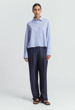 Load image into Gallery viewer, Jac + Jack Bryn Shirt - Aged Denim Stripe Hyde Boutique