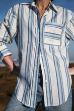 Load image into Gallery viewer, Aston Studio Buddy Shirt - Cerulean/Antique Stripe Hyde Boutique