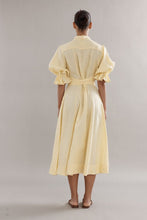 Load image into Gallery viewer, Caitlin Crisp Bloom Dress - Yellow Linen Apparel > Women > Clothing > Dresses > Midi Dresses > Caitlin Crisp Hyde Boutique