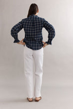 Load image into Gallery viewer, Caitlin Crisp Peyton Shirt - Navy Check Hyde Boutique
