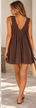 Load image into Gallery viewer, BY FRANKIE Lace Strap Mini Dress - Chocolate
