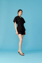 Load image into Gallery viewer, Ruby Coco Short Sleeve Blazer - Black Hyde Boutique