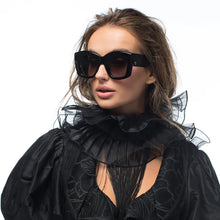 Load image into Gallery viewer, Valley Eyewear Coltrane - Gloss Black with Gold Metal Trim / Black Gradient Lens Hyde Boutique