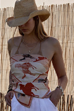 Load image into Gallery viewer, FAR MER. by Whitney Cowboy on Repeat Large Silk Scarf - Multi Hyde Boutique