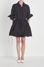 Load image into Gallery viewer, Rory William Docherty Draw Hem Shirt Dress - Black  Hyde Boutique   
