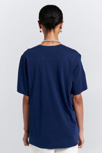 Load image into Gallery viewer, Karen Walker Embroidered Runaway Girl Classic T-Shirt - Navy Hyde Boutique