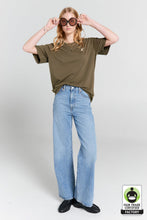Load image into Gallery viewer, Karen Walker Embroidered Runaway Girl Classic T-Shirt - Hunter Green Hyde Boutique