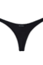 Load image into Gallery viewer, Dear Dylan Eyelet Trim Thong - Noir Hyde Boutique