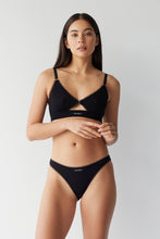 Load image into Gallery viewer, Dear Dylan Eyelet Trim Thong - Noir Hyde Boutique