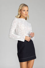 Load image into Gallery viewer, Blak The Gigi Top - White Lace / Silver Dots Hyde Boutique