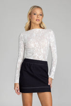Load image into Gallery viewer, Blak The Gigi Top - White Lace / Silver Dots Hyde Boutique