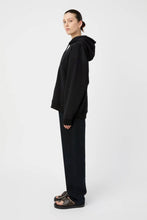 Load image into Gallery viewer, Camilla and Marc Grid Flocking Logo Hoodie - Black Hyde Boutique