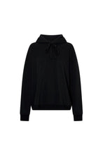 Load image into Gallery viewer, Camilla and Marc Grid Flocking Logo Hoodie - Black Hyde Boutique