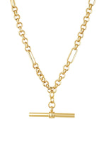 Load image into Gallery viewer, Porter Heritage T-Bar Necklace - Gold Hyde Boutique