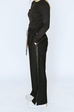 Load image into Gallery viewer, Moke Indiana Women's Wide Leg Pant - Black With Satin Hyde Boutique