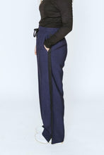 Load image into Gallery viewer, Moke Indiana Women's Wide Leg Pant - Navy w Black Stripe Hyde Boutique