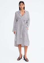 Load image into Gallery viewer, Jac + Jack Shakespeare Dress - Double Bold Stripe Natural/Black Hyde Boutique