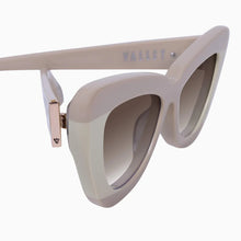 Load image into Gallery viewer, Valley Eyewear Lafayette - Light Tan Biege Splice w. Rose Gold Metal / Brown Gradient Lens Hyde Boutique