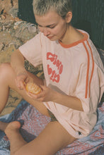 Load image into Gallery viewer, Ciao Ciao Lava Raglan Tee - Blush Pink/Orange Hyde Boutique