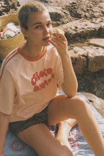 Load image into Gallery viewer, Ciao Ciao Lava Raglan Tee - Blush Pink/Orange Hyde Boutique