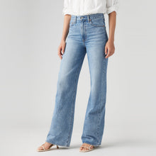 Load image into Gallery viewer, Levi's Ribcage Wide Leg Jeans in Not The Same wash, close-up of super high rise waist