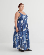 Load image into Gallery viewer, Kowtow Midnight Dress - Cyanotype Floral