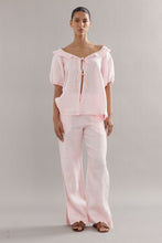 Load image into Gallery viewer, Caitlin Crisp Little Darling Blouse - Pink Linen Hyde Boutique