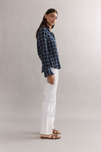 Load image into Gallery viewer, Caitlin Crisp Peyton Shirt - Navy Check Hyde Boutique
