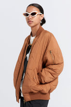 Load image into Gallery viewer, Karen Walker Quilted Bomber Jacket - Dark Tan Hyde Boutique