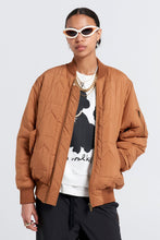 Load image into Gallery viewer, Karen Walker Quilted Bomber Jacket - Dark Tan Hyde Boutique