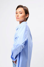 Load image into Gallery viewer, Mossman Repeat After Me Shirt - Blue Stripe Hyde Boutique