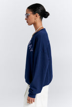 Load image into Gallery viewer, Karen Walker Runaway College Crewneck Sweatshirt - Navy Hyde Boutique