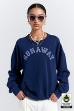 Load image into Gallery viewer, Karen Walker Runaway College Crewneck Sweatshirt - Navy Hyde Boutique