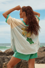 Load image into Gallery viewer, Sabbi The Seas The Day Raglan Tee - Sky Apparel > Women > Clothing > Shirts & Tops > Tops > Raglan T-Shirts > Sabbi Hyde Boutique