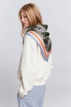 Load image into Gallery viewer, Karen Walker Runaway Carousel Organic Cotton Crewneck Sweatshirt - Ecru/Tangerine