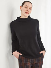 Load image into Gallery viewer, Sills Tasmin Funnel Neck - Black Apparel > Women > Clothing > Knitwear > Knit Tops > Funnel Neck Knitwear > Sills Hyde Boutique