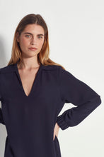 Load image into Gallery viewer, Juliette Hogan Tracey Tunic - Navy Apparel > Women > Clothing > Dresses > Midi Dresses > Juliette Hogan Hyde Boutique