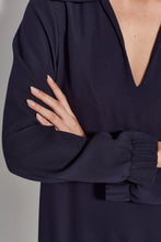 Load image into Gallery viewer, Juliette Hogan Tracey Tunic - Navy Apparel > Women > Clothing > Dresses > Midi Dresses > Juliette Hogan Hyde Boutique