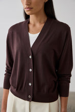 Load image into Gallery viewer, Laing Merino V-Neck Cardigan - Dark Bordeaux Hyde Boutique