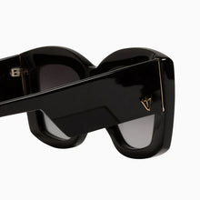 Load image into Gallery viewer, Valley Eyewear Coltrane - Gloss Black with Gold Metal Trim / Black Gradient Lens Hyde Boutique