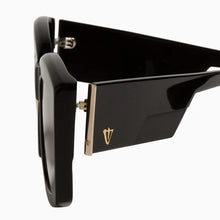 Load image into Gallery viewer, Valley Eyewear Coltrane - Gloss Black with Gold Metal Trim / Black Gradient Lens Hyde Boutique
