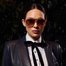 Load image into Gallery viewer, Valley Eyewear Bang Bang Pastel Tort w. Gold Metal / Dark Orange Gradient Lens Hyde Boutique