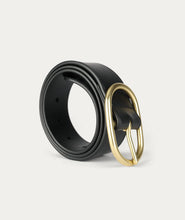 Load image into Gallery viewer, Deadly Ponies Wide Belt - Black/Brass 2024 Belts Deadly Ponies